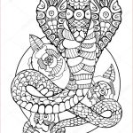 Coloriage Cobra Nice Serpent Cobra Coloriages Pour Vecteur Adultes — Image