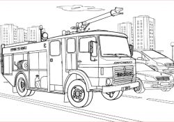 Coloriage Pompier Camion Luxe Pojarnye Mashiny Page 07 Coloriage De