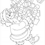 Dessin Coloriage Noel Élégant Coloriage Pere Noel Avec Pleins De Cadeaux De Noel