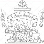 Coloriage Cheminée Nouveau Christmas Fireplace — Stock Vector © Alexbannykh