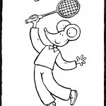 Coloriage Badminton Frais Louis Joue Au Badminton Kiddicoloriage