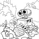 Coloriage E Unique Wall E And Plant Coloring Pages For Kids Printable Free