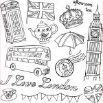 Coloriage London Frais I Love London Icons — Stock Vector © Omw