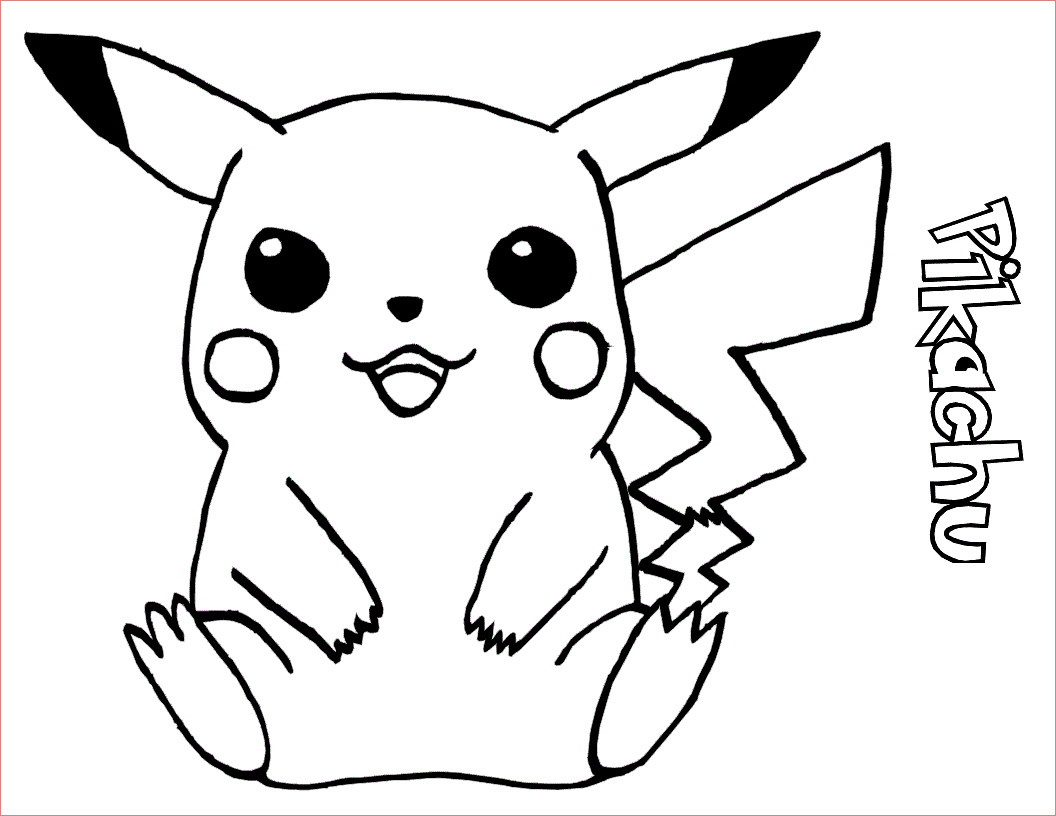Coloriage À Imprimer Pokemon Pikachu Frais Coloriage à Dessiner Pikachu Imprimer
