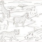 Coloriage Animaux Savane Africaine Élégant La Savane éducative D Africain De Jeu De Livre De Coloriage