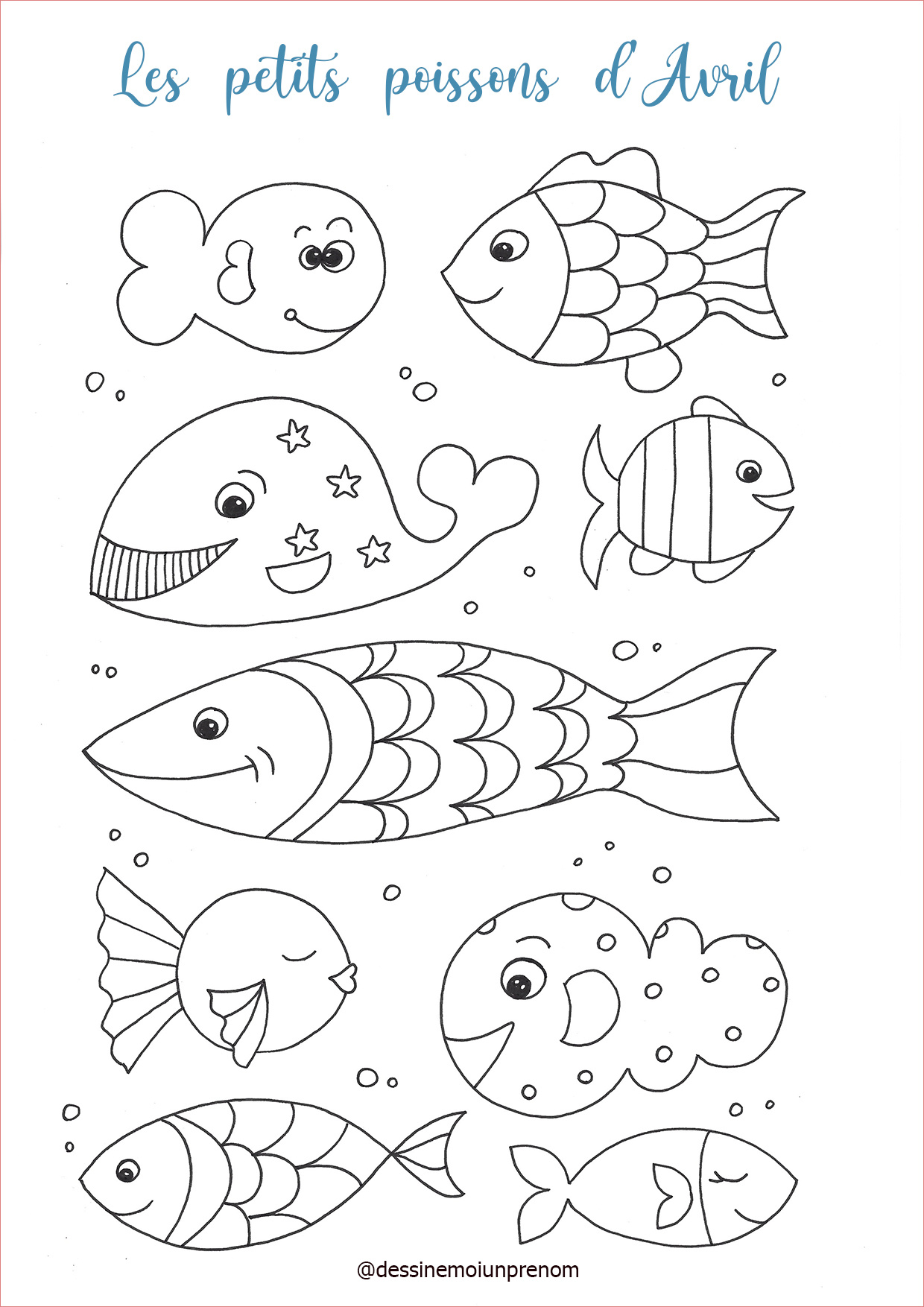 coloriage poissons d avril n