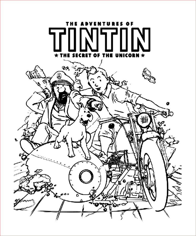 Coloriage Bd Inspiration Coloriage De Tintin Pour Enfants Coloriage Tintin Coloriages Pour