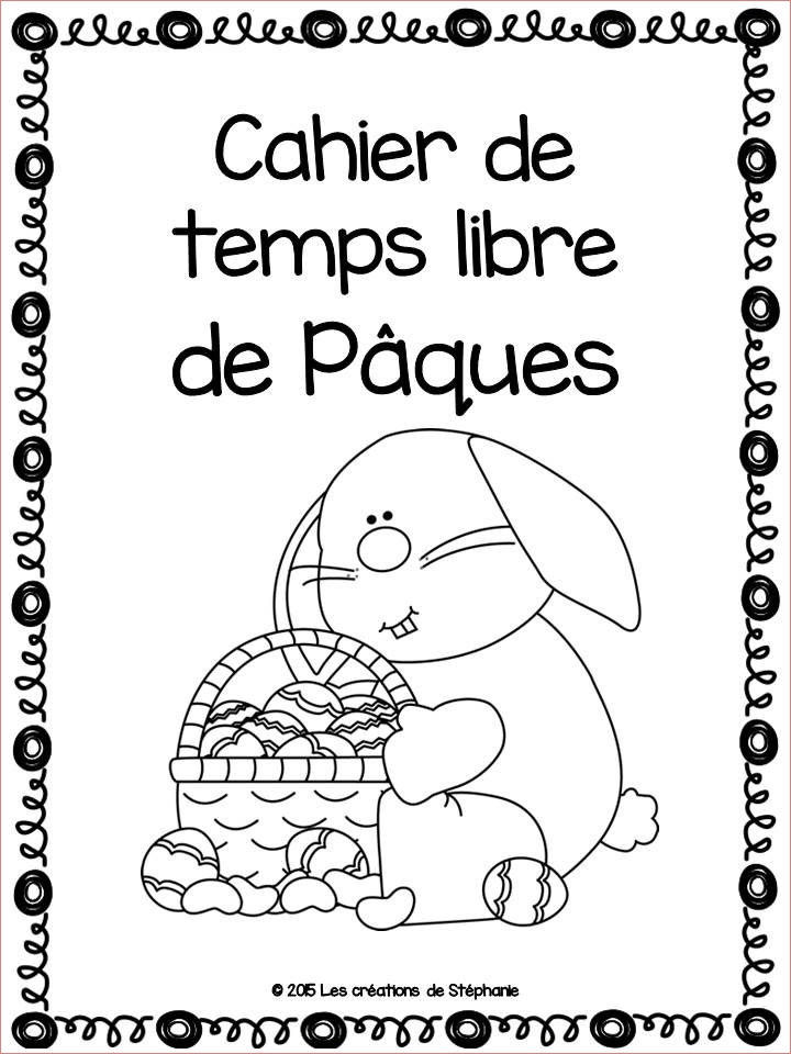 Coloriage De Pâques Maternelle Frais Cahier De Temps Libre De Pâques