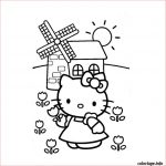 Coloriage Enfant Fille Nice Coloriage Fille Hello Kitty Dessin