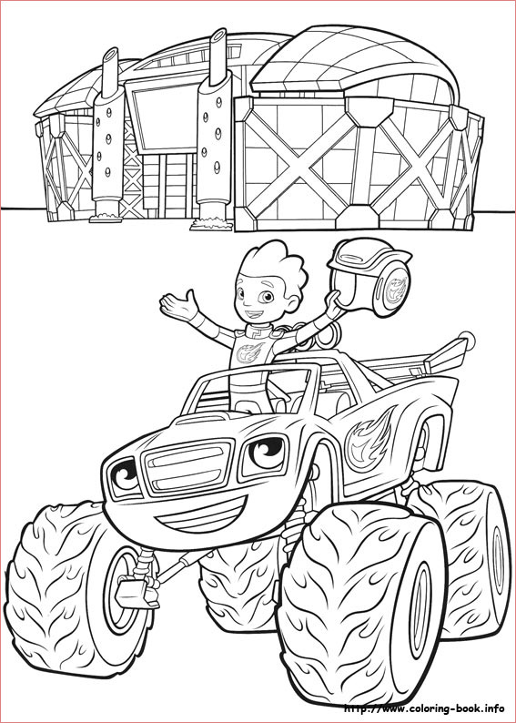 blaze coloring pages
