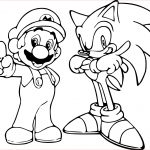 Coloriage De Mario Et sonic Élégant Coloriage De sonic Et Mario à Imprimer