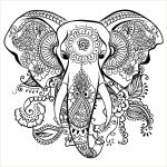 Coloriage Difficile D'animaux A Imprimer Meilleur De Coloriage éléphant Carré Eléphants Coloriages