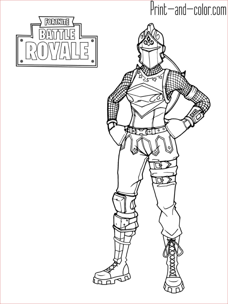 Coloriage fortnite Battle Royale Inspiration fortnite Battle Royale Coloring Page Red Knight En 2019