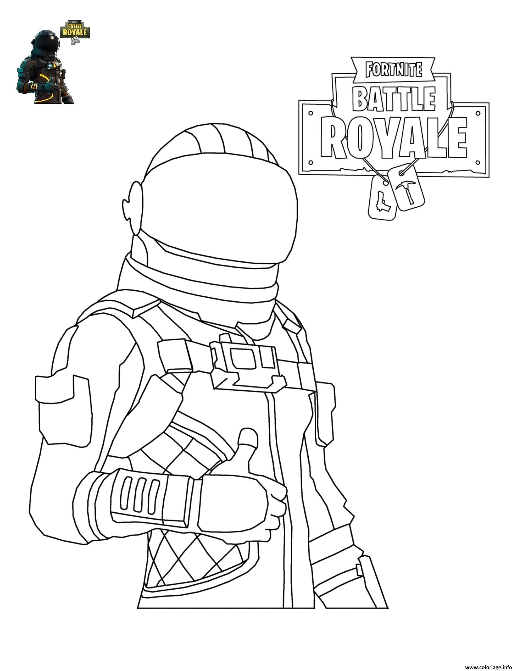 Coloriage fortnite Battle Royale Luxe Coloriage fortnite Battle Royale Personnage 4 à Imprimer