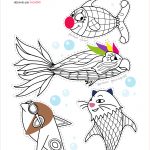 Coloriage Poisson D'avril Inspiration Coloriage 4 Poissons D Avril Momes