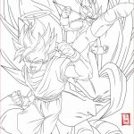 Coloriage Black Goku Nice Fusion Lineart By Snakou