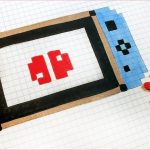 Coloriage Nintendo Switch Inspiration Pixel Art Hecho A Mano Cómo Dibujar Un Switch