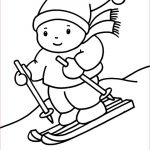 Coloriage Skieur Frais Mes Premiers Coloriage Enfant Skieur
