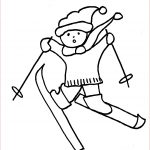 Coloriage Skieur Inspiration Coloriages De Noël Petit Skieur Au Bonnet Noel Tête à