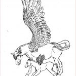 Coloriage Pégase Nice Pegasus With His Son