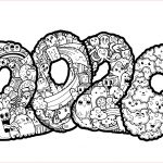 Coloriage .info Élégant Coloriage Nouvel An 2020 Doodle Dessin
