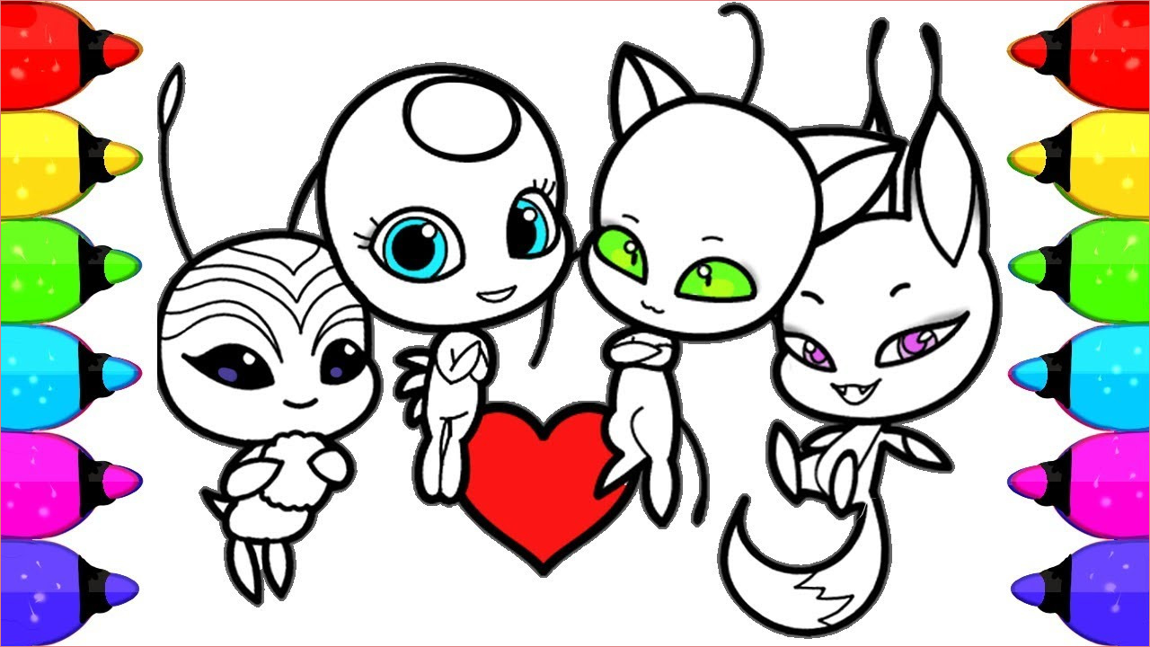 Coloriage Miraculous Kwami Frais Miraculous Ladybug All Kwami Coloring Pages