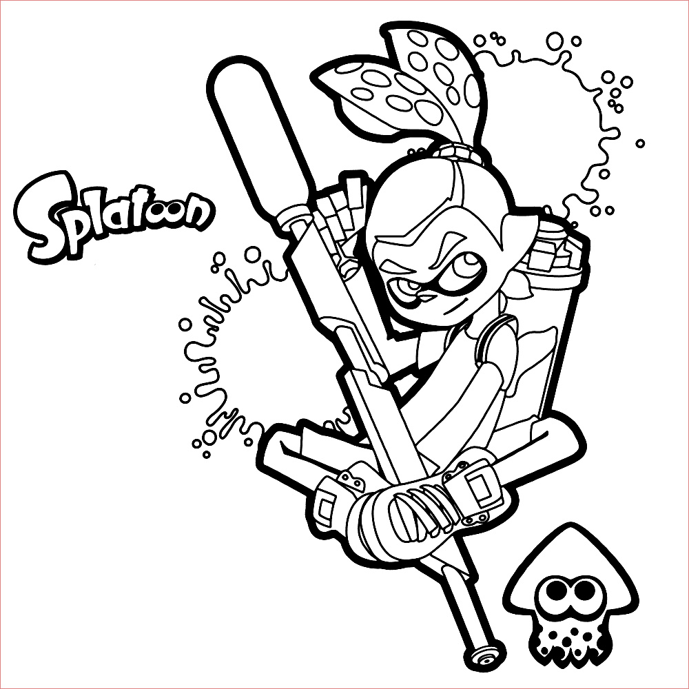 Splatoon Coloriage Génial Splatoon Coloring Pages & Books Free And Printable