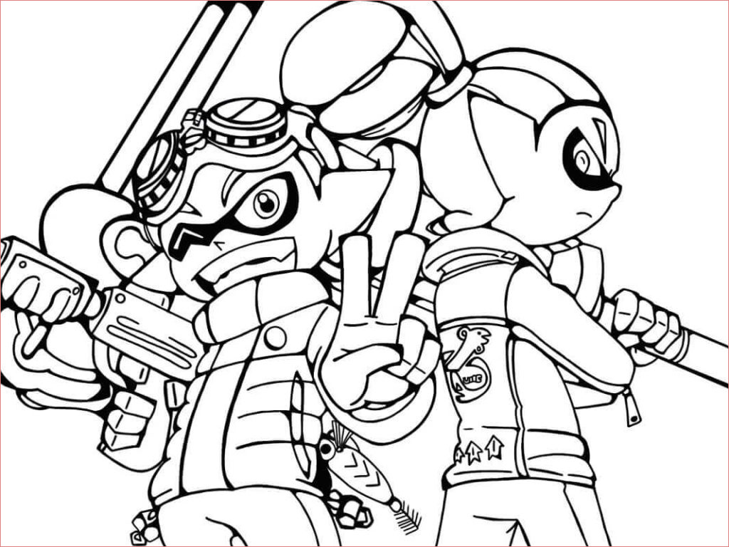 Splatoon Coloriage Inspiration Splatoon 2 Coloring Pages At Getcolorings