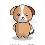 Coloriage Chien Kawaii Nice Kawaii Cute Firmanavnet Hund Illustration Vektor