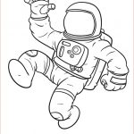 Coloriage De L'espace Luxe Coloriage D’un Cosmonaute Qui Fait Signe De La Main