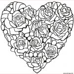 Coloriage Rose Et Coeur Meilleur De Coloriage Roses En Forme De Coeur Jecolorie