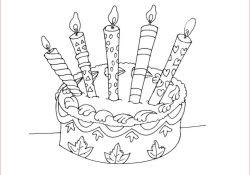 Coloriage Gâteau D&amp;#039;anniversaire Génial Coloriage Gâteau D’anniversaire à Imprimer