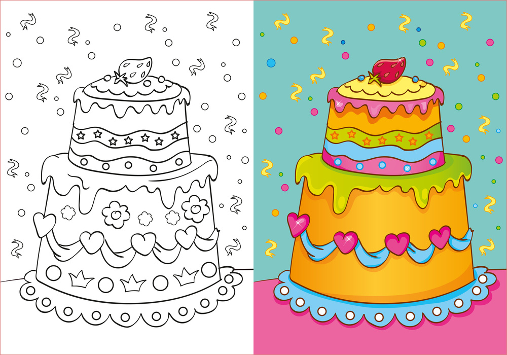 Coloriage Gâteau D&amp;#039;anniversaire Luxe Coloriage à Imprimer Un Gâteau D Anniversaire