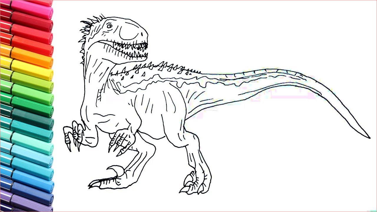 Coloriage Indoraptor Meilleur De Drawing and Coloring Indoraptor From Jurassic World How