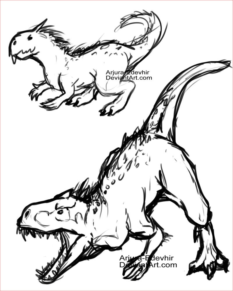 Coloriage Indoraptor Nouveau Jurassic World Drawing
