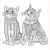 Coloriage Mandala Chaton Nice Kittens and butterflies Coloring Book by Katerina