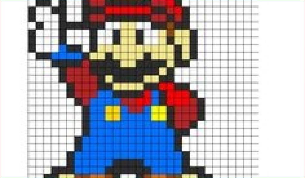 Coloriage Pixel Mario Meilleur De Coloriage Pixel Art Mario Fichier Mod¨les Pixel Art Pour